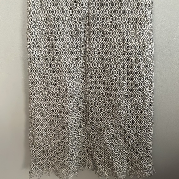 Bieff Basix women silver sleeveless beaded & embroidered cocktail dress - Picture 11 of 11